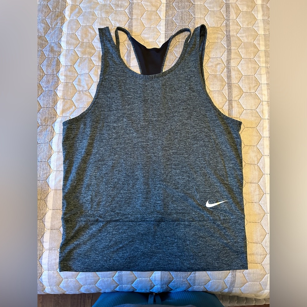 Dark gray Nike athletic tank top